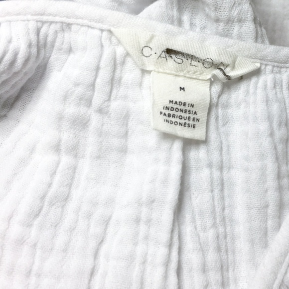 CASLON 100% Cotton Peplum Top Blouse Tank Oversized Ruffled Waffle Gauze NWOT - Picture 8 of 11